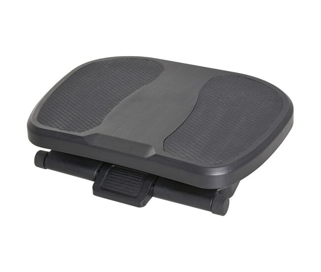 Homcom reposapiés de oficina reposapiés con altura y ángulo ajustable reposa pies con superficie de masaje y almohadillas antideslizantes para