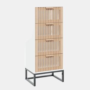 vidaXL Aparador alto 40x30x95 derivados de madeira branco