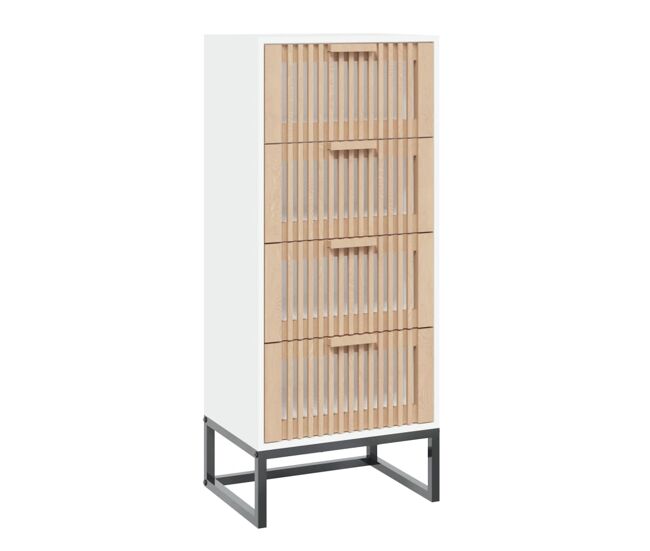 Vidaxl aparador alto madera contrachapada blanco 40x30x95 cm
