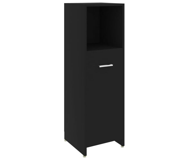 Vidaxl armario de baño madera contrachapada negro 30x30x95 cm