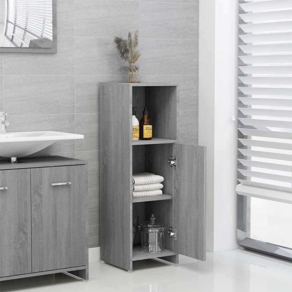 Armario De Baño 30 Roble/ Gris