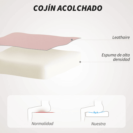 HOMCOM Cadeira de Escritório com Encosto Alto Cadeira para Secretária com Altura Ajustável Apoios de Braços Função Inclinável e Rodas em PU 61x62x106-116 cm Rosa
