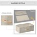 Cajonera de Tela Lino, Metal HOMCOM Cajonera de Tela Lino, Metal HOMCOM Gris