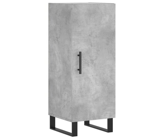Vidaxl aparador de madera contrachapada gris hormigón 34,5x34x90 cm