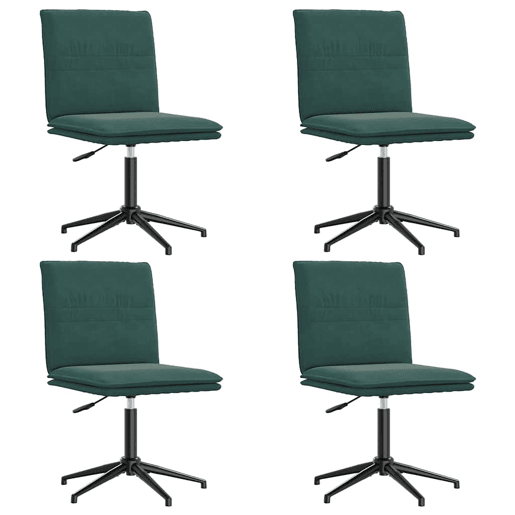 vidaXL Cadeiras de jantar 4 pcs veludo verde-escuro vidaXL Cadeiras de jantar 4 pcs veludo verde-escuro