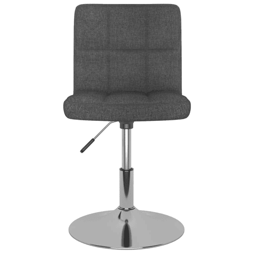 vidaXL Cadeiras de jantar giratórias 6 pcs tecido cinzento-escuro