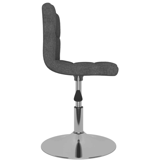 vidaXL Cadeiras de jantar giratórias 6 pcs tecido cinzento-escuro