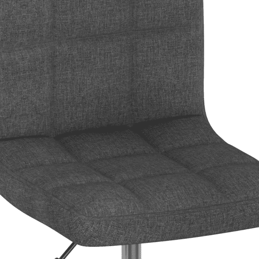 vidaXL Cadeiras de jantar giratórias 6 pcs tecido cinzento-escuro