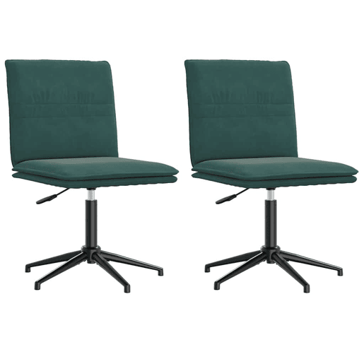 vidaXL Cadeiras de jantar 2 pcs veludo verde-escuro vidaXL Cadeiras de jantar 2 pcs veludo verde-escuro