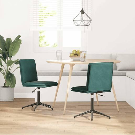 vidaXL Cadeiras de jantar 2 pcs veludo verde-escuro vidaXL Cadeiras de jantar 2 pcs veludo verde-escuro