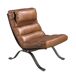 ANGEL CERDA Sillón piel marrón oscuro ANGEL CERDA Sillón piel marrón oscuro Inox