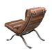ANGEL CERDA Sillón piel marrón oscuro ANGEL CERDA Sillón piel marrón oscuro Inox