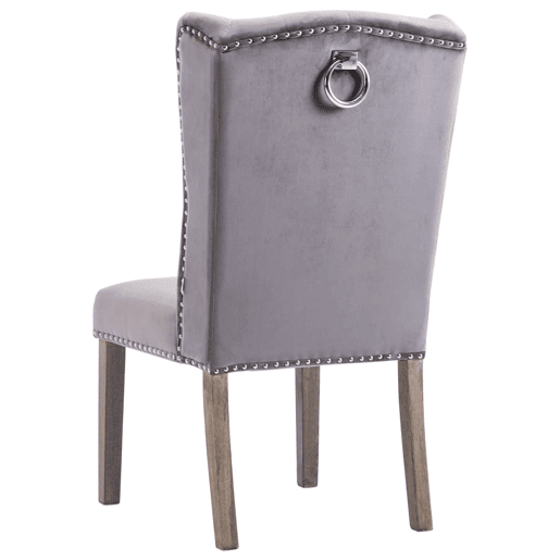 vidaXL Cadeiras de jantar 2 pcs veludo cinzento