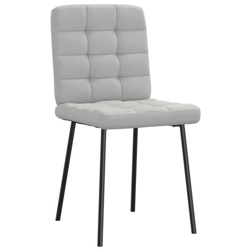vidaXL Cadeiras de jantar 6 pcs veludo cinzento-claro vidaXL Cadeiras de jantar 6 pcs veludo cinzento-claro