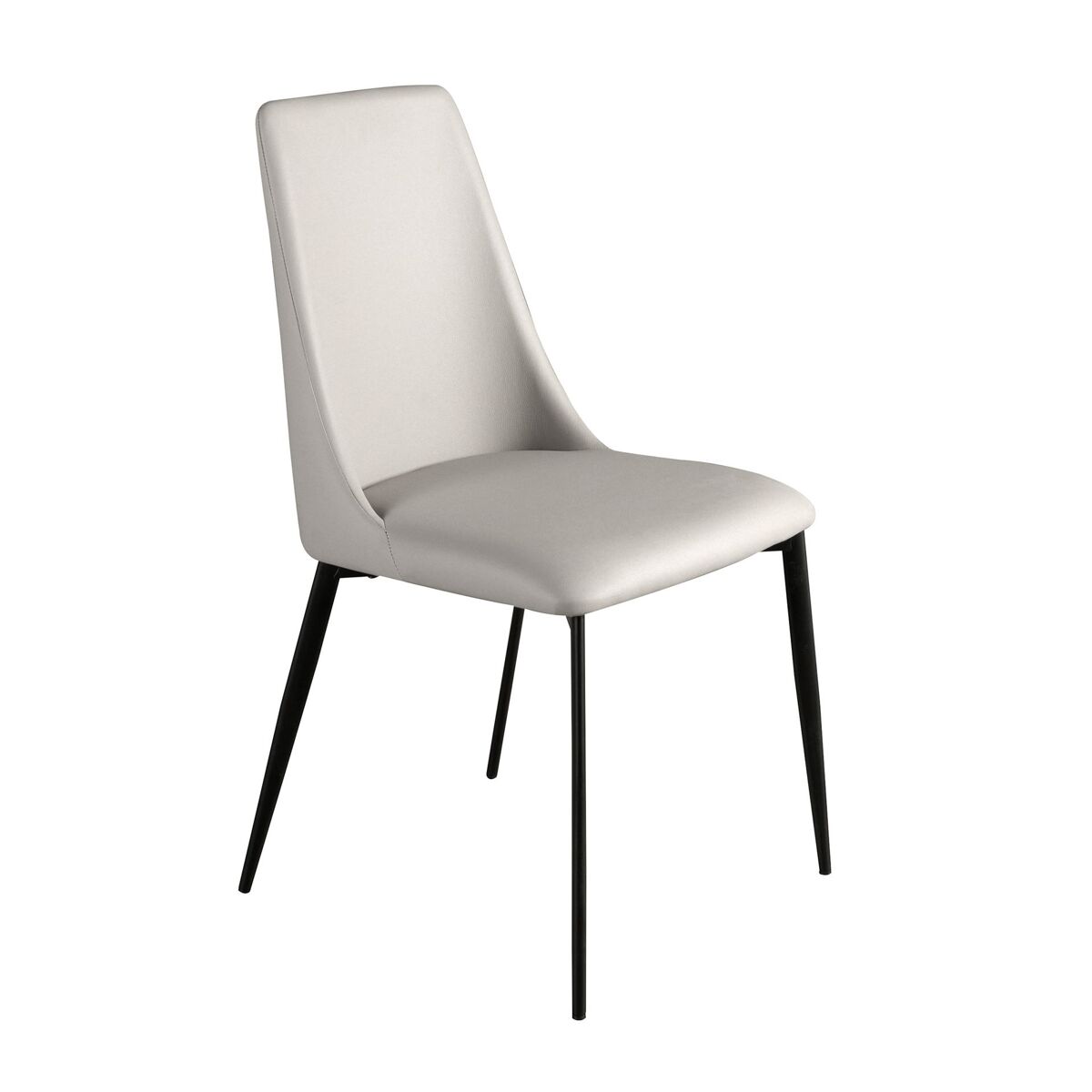 ANGEL CERDA Silla polipiel gris claro