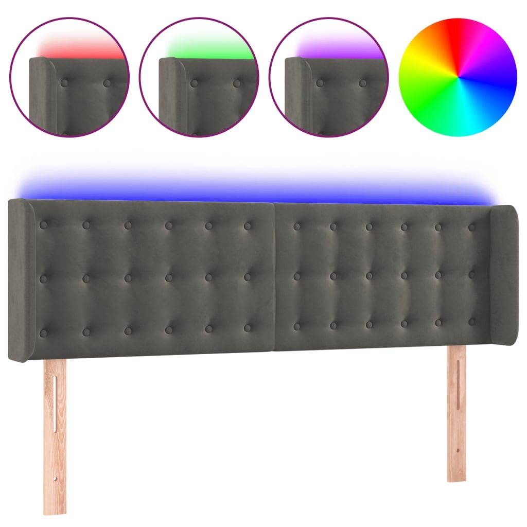 Cabecero Con Led 147 Gris Oscuro