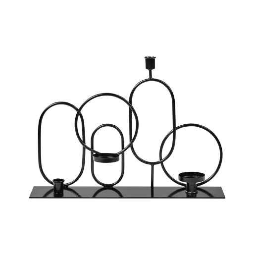 Candelabro COBH Metal 30 cm Preto