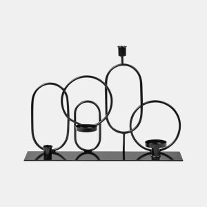Candelabro COBH Metal 30 cm Preto