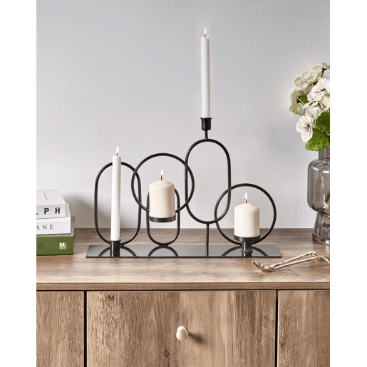 Candelabro COBH Metal 30 cm Preto