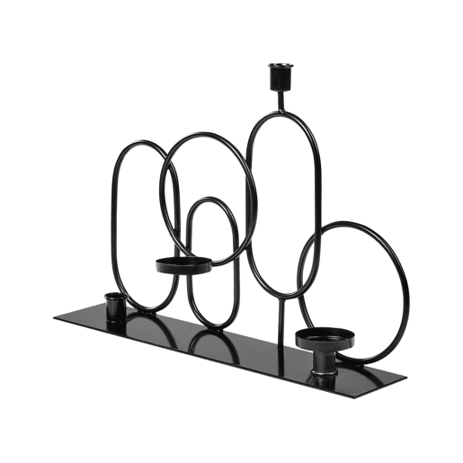 Candelabro COBH Metal 30 cm Preto