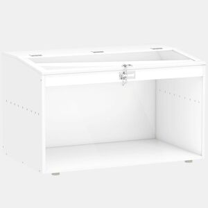 PawHut Gaiola para Hamster Casa para Animais Pequenos com Tampa Abatível e Janela de Acrílico Transparente para Hamsters Anões e Gerbos Pequenos 80x50x50 cm Branco