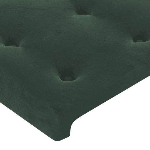 vidaXL Cabeceira cama c luzes LED veludo 83x16x7888 cm verde-escuro