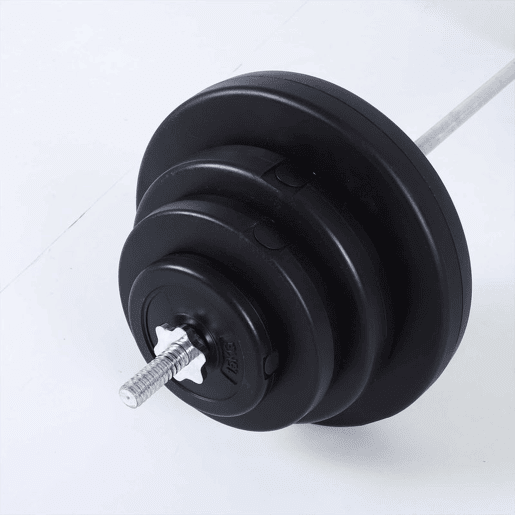 HOMCOM Barra de Pesos 70 kg com Halteres Conjunto de Pesos Ajustáveis com 8 Discos de 1,5kg 5kg 10kg 15kg e 1 Barra para Treino de Força em Casa Ginásio ou Escritório 170x40,5x40,5 cm Preto