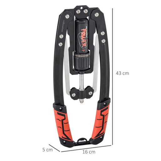SPORTNOW Extensor de Peito Extensor Ajustável Exercitador de Tensores Musculação com Resistência Ajustável 10-200 kg para Treino em Casa Escritório e Viagem 43x16x5 cm Preto