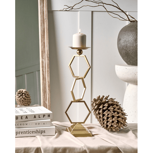 Candelabro ARDEE Metal 44 cm Dourado Candelabro ARDEE Metal 44 cm Dourado