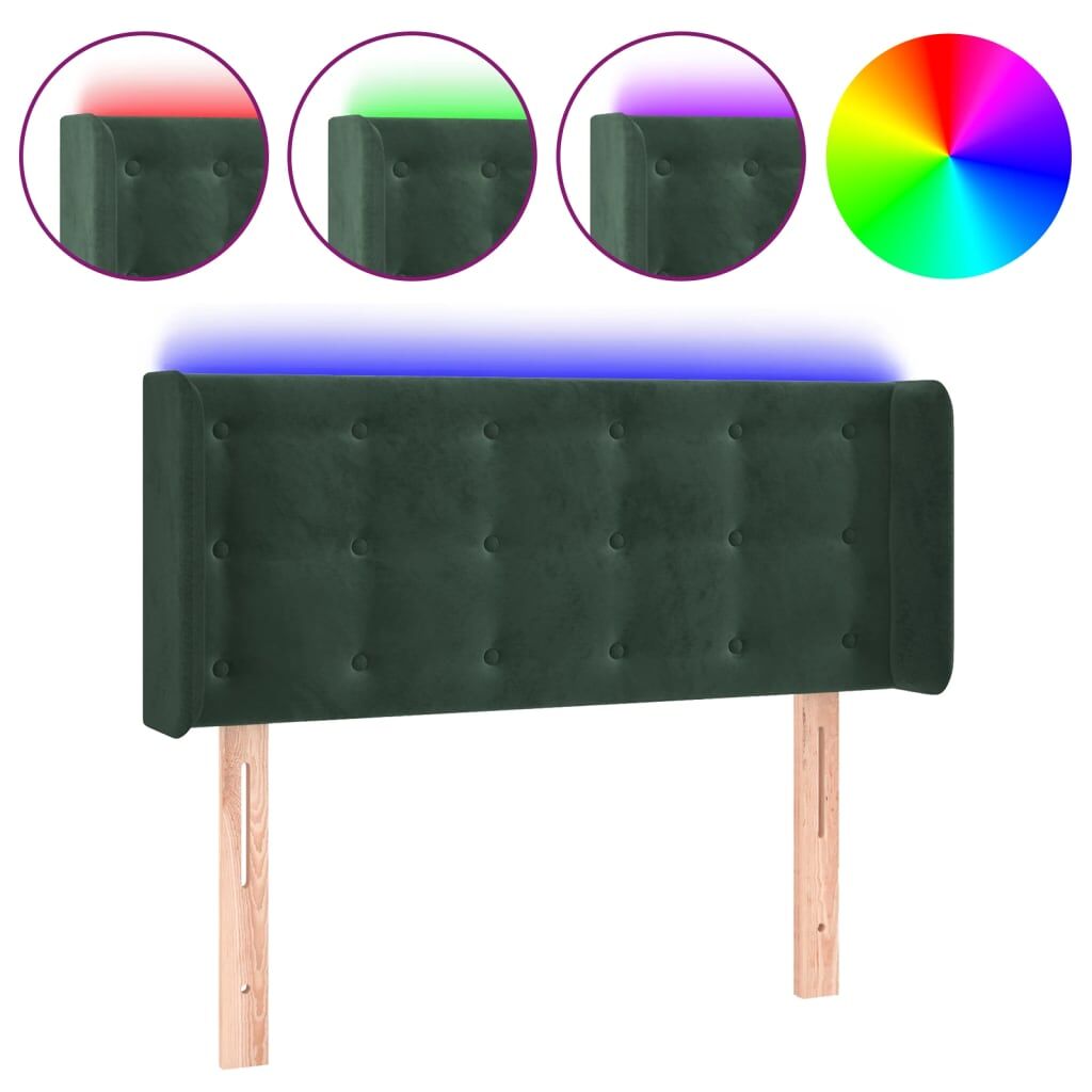 Cabecero Con Led 93 Verde Oscuro