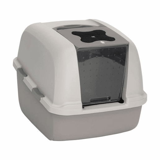 Caixa de Areia para Gatos Catit 46 x 55 x 45 cm Com tampa Jumbo Cinzento Plástico