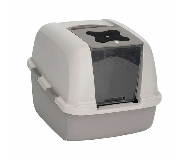 Arenero para gatos catit 46 x 55 x 45 cm con tapa jumbo gris plástico