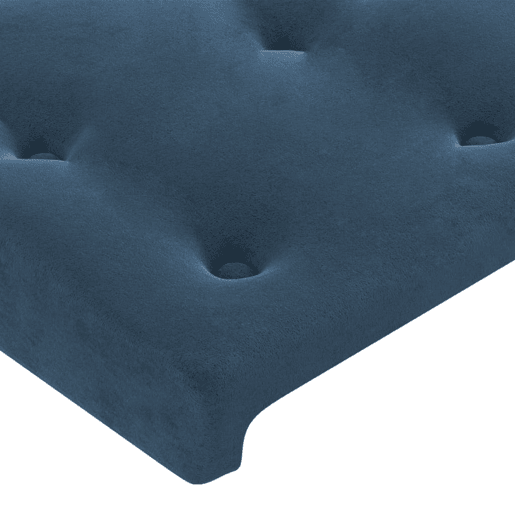 vidaXL Cabeceira cama c luzes LED veludo 147x16x118128cm azul-escuro