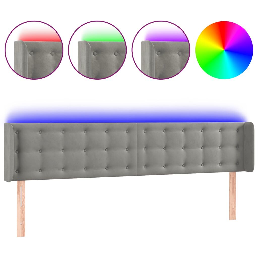 Cabecero Con Led 203 Gris Claro