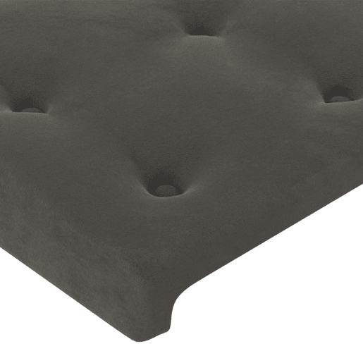 vidaXL Cabeceira de cama c LED veludo 147x16x118128 cm cinza-escuro