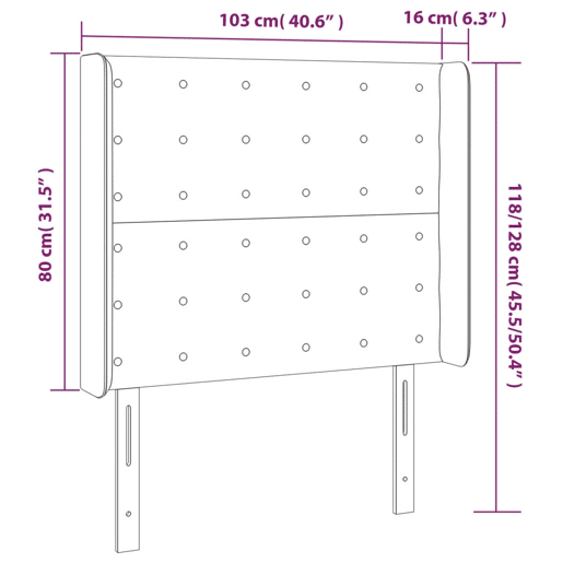 vidaXL Cabeceira cama c luzes LED veludo 103x16x118128cm cinza-claro vidaXL Cabeceira cama c luzes LED veludo 103x16x118128cm cinza-claro