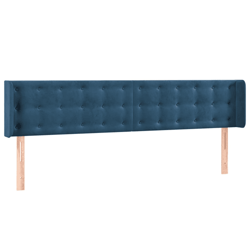 vidaXL Cabeceira cama c luzes LED veludo 163x16x7888 cm azul-escuro vidaXL Cabeceira cama c luzes LED veludo 163x16x7888 cm azul-escuro