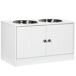 Comedero para Perros MDF, Acero Inoxidable PawHut Comedero para Perros MDF, Acero Inoxidable PawHut Blanco