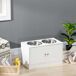 Comedero para Perros MDF, Acero Inoxidable PawHut Comedero para Perros MDF, Acero Inoxidable PawHut Blanco