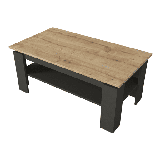 Mesa de centro Krirdfjos 110x60x47 cm AntraciteCarvalho safira en.casa