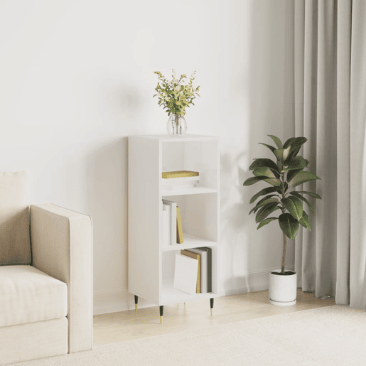 vidaXL Aparador 34,5x32,5x90 cm derivados de madeira branco brilhante