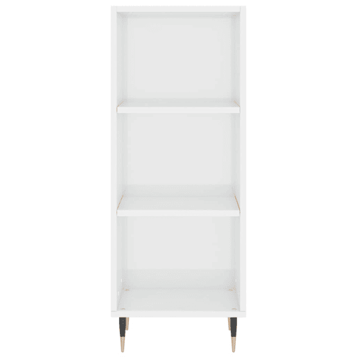 vidaXL Aparador 34,5x32,5x90 cm derivados de madeira branco brilhante