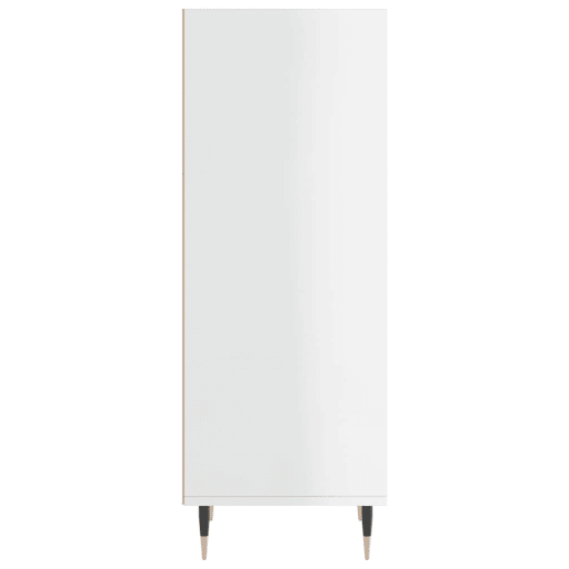 vidaXL Aparador 34,5x32,5x90 cm derivados de madeira branco brilhante