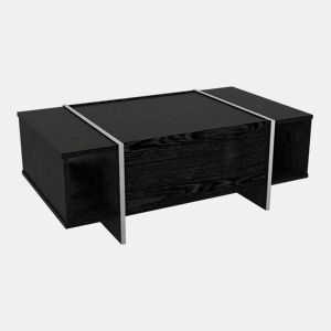Mesa de centro Tavak 104x60x38 cm PretoPrata en.casa