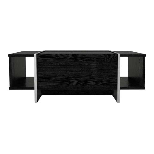 Mesa de centro Tavak 104x60x38 cm PretoPrata en.casa