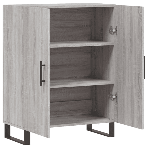 vidaXL Aparador 69,5x34x90 cm derivados de madeira cinzento sonoma vidaXL Aparador 69,5x34x90 cm derivados de madeira cinzento sonoma