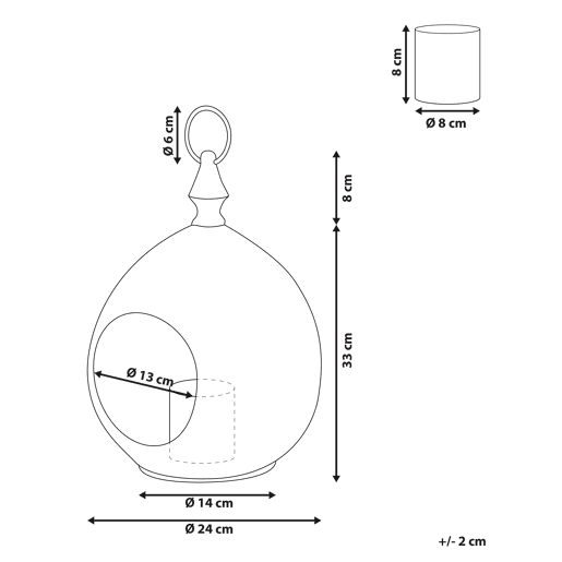 Lanterna LAESO Metal 33 cm Dourado
