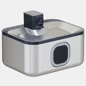 PawHut Fonte de Água para Gatos de Aço Inoxidável 5L Bebedouro Automático para Gatos Fonte de Água para Várias Mascotes com Luz LED Bomba Super Silenciosa Sensor de Movimento e Filtro de 3 Etapas 25,3x20x18 cm Preto