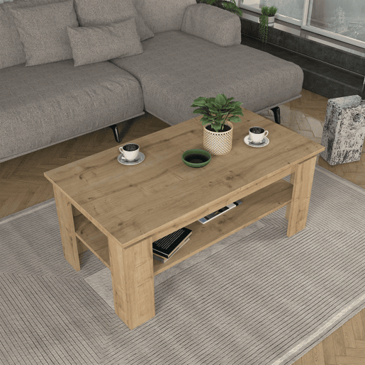 Mesa de centro Krirdfjos 110x60x47 cm Carvalho safira en.casa