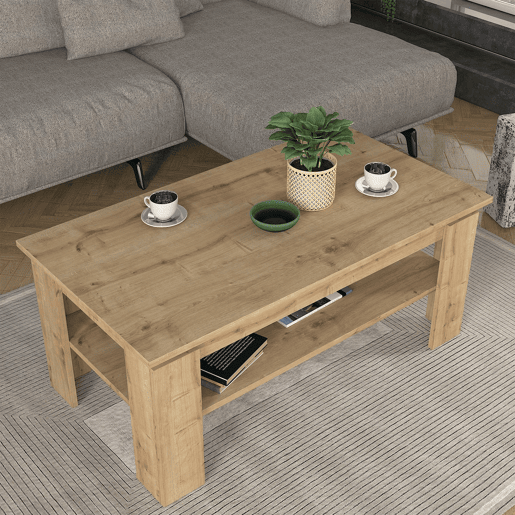 Mesa de centro Krirdfjos 110x60x47 cm Carvalho safira en.casa
